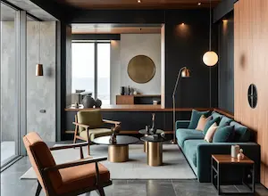 Black & Gold Modern interior design style